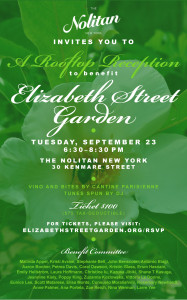 A Rooftop Reception Benefit To Benefit Elizabeth Street Garden @ The Nolitan New York | New York | New York | United States